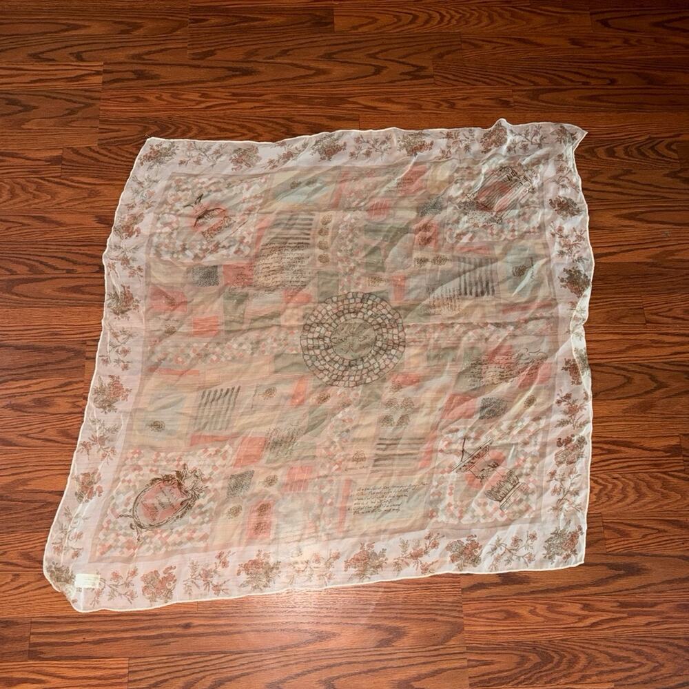 Lauren Ashley Made in Italy 100% Silk Scarf